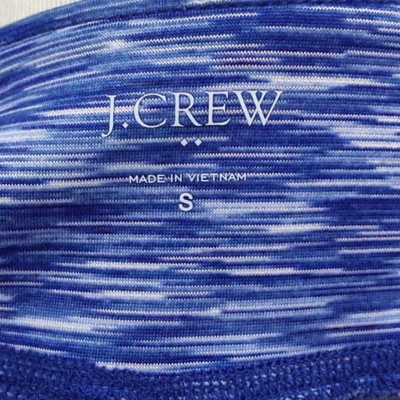 J. Crew Spacedyed Blue And White Stripe Athletic Crop Leggings Size Small - Picture 4 of 5